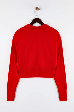 K?rm?z? Bisiklet Yaka Birlesik Bluz-H?rka Triko Kazak TWOAW26KZ00280