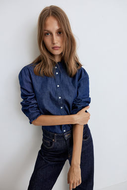 Blusa denim con volantes - H&m фото 3