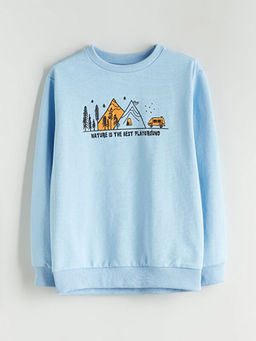 Bisiklet Yaka Erkek ?ocuk Sweatshirt