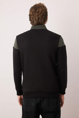 TRENDYOL MAN Lacivert-Gri Melanj Regular Fit Uzun Kollu Dik Yaka Fermuarl? Sweatshirt TMNAW22SW0720 - Trendyolmilla фото 21