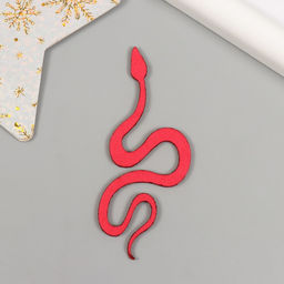 Декоративный элемент для творчества из фоамирана «Красная змея», набор 6 шт., 7 см