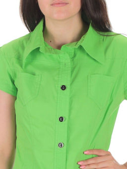 9413 LT.GREEN Платье женское (85% хлопок, 10% вискоза, 5% лайкра)