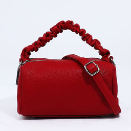 Сумка-багет на молнии, цвет красный