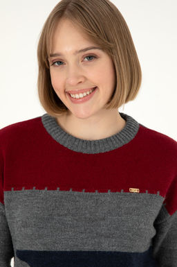 Женский темно-синий свитер с круглым вырезом Неожиданная скидка в корзине - U.s. polo assn фото 2