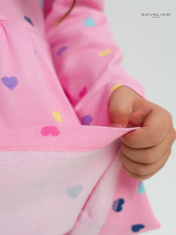 Платье Эля цветные сердечки на розовом - Sovalina фото 39