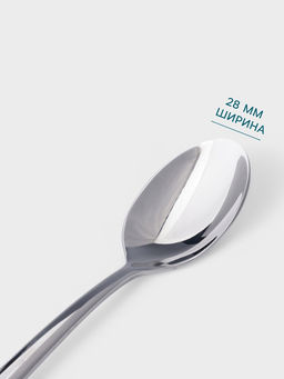 Цена за 6 шт. Чайная ложка Hanna Knövell Skagem, 13.7 см, толщина 3.5 мм, нержавеющая сталь, серебристая