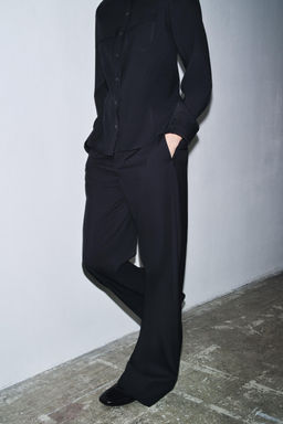 100% WOOL TROUSERS ZW COLLECTION - Zara фото 4