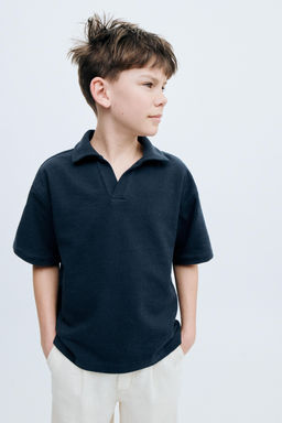 STORIESZ - POLO TEXTURA RELAXED FIT / Azul