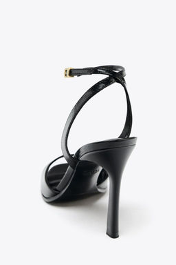 PATENT-FINISH HIGH-HEEL SANDALS - Zara фото 22