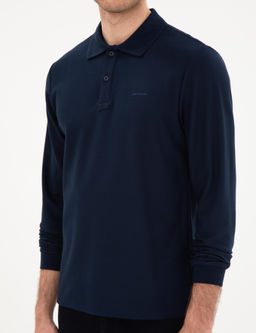 Lacivert Slim Fit K_vr_lmaz Yaka Sweatshirt
