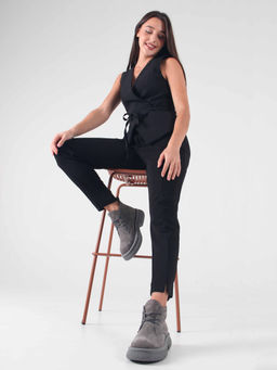 Ботинки EDART 308.агата gr. серый замок замша б/байка - Ed'art фото 2