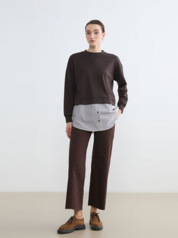 G?mlek Detayl? Kad?n Sweatshirt Tunik