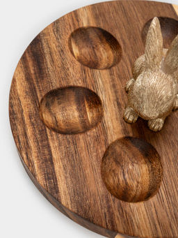 Блюдо пасхальное, 15х6 см, 6 отд, дерево/полирезин, Кролик, Easter - Anna lafarg фото 4