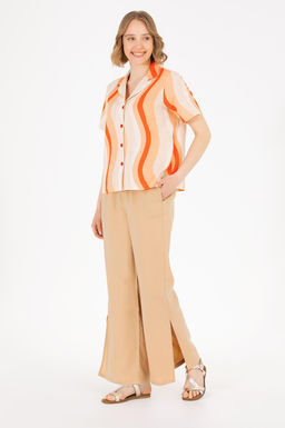 Женская красная рубашка с коротким рукавом - U.s. polo assn фото 4