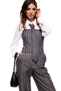 Костюм трехпредметный (блузка+брюки+галстук) - Elletto фото 22