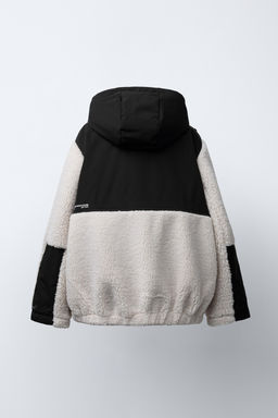 FAUX SHEARLING AND NYLON JACKET - Zara фото 4