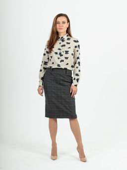 Юбка прямого силуэта, на широкой кокетке - Трика фото 2