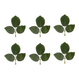 Искусственное растение Blumentag ALT-07 Декоративные элементы Листья розы 11 х 7 см 5 х 6 шт. 01 зеленый (роза)