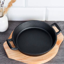 Сковорода чугунная 18*3,5 см на подставке, круг арт. F-101, 752514