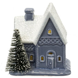 Фигурка декоративная с подсветкой "Домик" L7,5 W6 H8 см, (2хLR44), 3в.