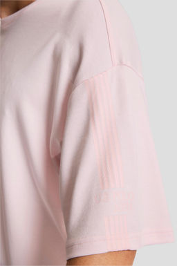 Erkek A__k Pembe Comfort Fit Bisiklet Yaka Ti__rt