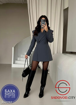 Пиджак-платье однотонное - Bruno фото 2