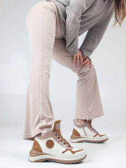 Ботинки 350.uno2br. беж какао/Шерсть