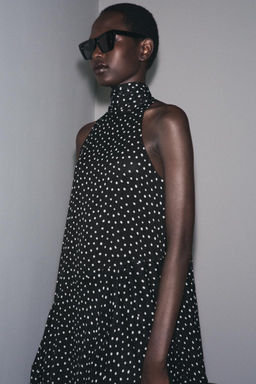 ZW COLLECTION HALTER POLKA DOT DRESS - Zara фото 2