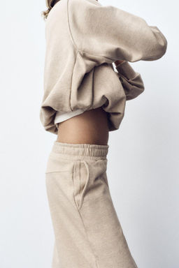BALLOON CROPPED SWEATSHIRT - Zara фото 3