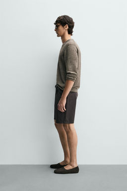 JERSEY REGULAR FIT 100% LINO / Marr?n / Topo - Zara фото 4