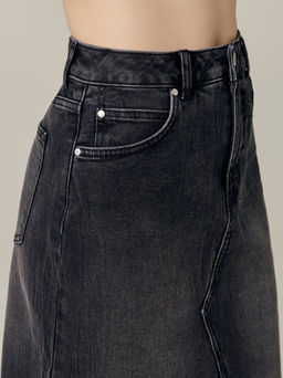 CONTE CON-686 Юбка джинсовая женская washed black