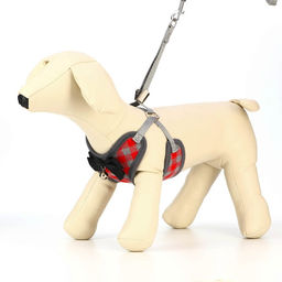 Комплект амуниции с мягкой шлейкой, L, поводок 120 х 1,5 см, ОШ 30-50 см, ОГ 36-56 см, красный 473 - Пижон фото 2