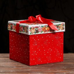 Подарочная коробка Письмо , Коробка крышка-дно 17,5 х 17,5 х 17 см