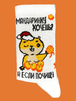 Носки НГ р.40-45 TxT Хомяк с Мандаринками