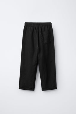 PANTAL?N STRAIGHT 100% LINO / Negro - Zara фото 2