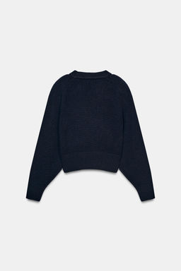 100% WOOL JUMPER WITH SHOULDER PADS - Zara фото 4