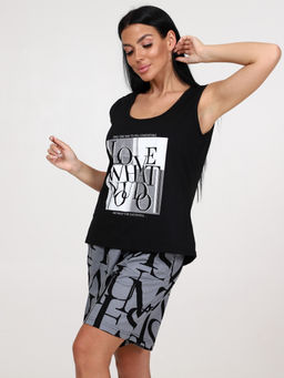 404 ПИЖАМА (шорты, майка) (Серый) - А-дина фото 4