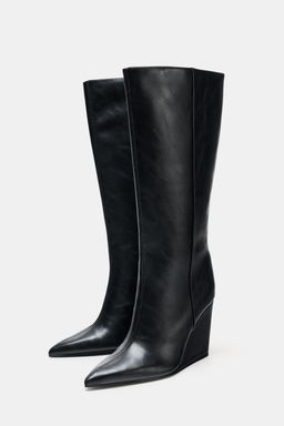 WEDGE HEEL BOOTS - Zara фото 5
