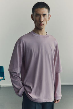 Camiseta de doble manga en algod?n pima - H&m фото 3