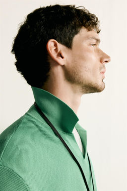 POLO PUNTO REGULAR FIT ESTRUCTURA / Verde - Zara фото 6
