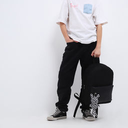 Рюкзак текстильный с карманом кожзам, 38х29х11 см, черный - Nazamok фото 10