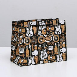 Пакет ламинированный горизонтальный For the best man, MS 23 18 10 см