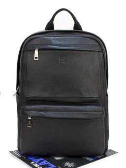 LACCOMA рюкзак 2004-9-черный натуральная кожа полиэстр