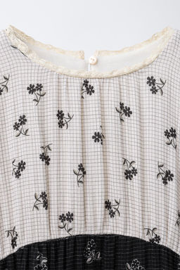 CHECK AND FLORAL DRESS - Zara фото 3