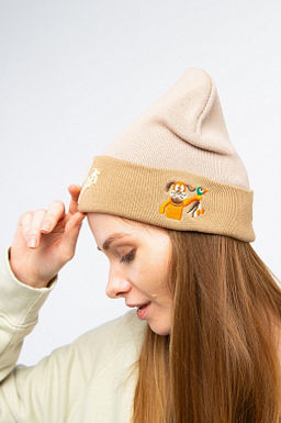 Шапка ЗАПОРОЖЕЦ Ditch Sobaka LIGHT BEIGE/BEIGE