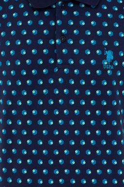 Мужская темно-синяя футболка с воротником-поло - U.s. polo assn фото 5