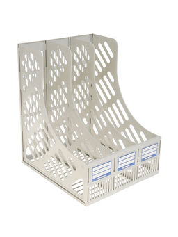 Лоток вертикальный, 3-х секционный, разборный, чёрный