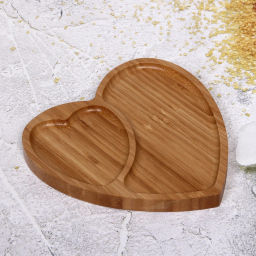 Менажница бамбуковая "SHEF" 18*19см Сердце 2секции
