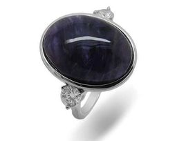 Кольцо из серебра чароит, МЦВ388