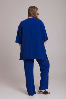 Костюм туника и брюки М325152в васильковый - Елена фото 3